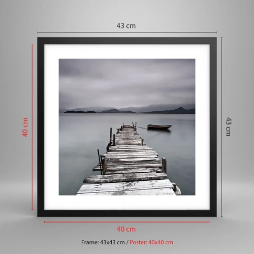 Poster in black frame - Tomorrow You Can Go - 40x40 cm