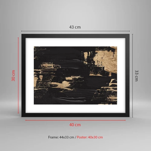 Poster in black frame - Touch Mark - 40x30 cm