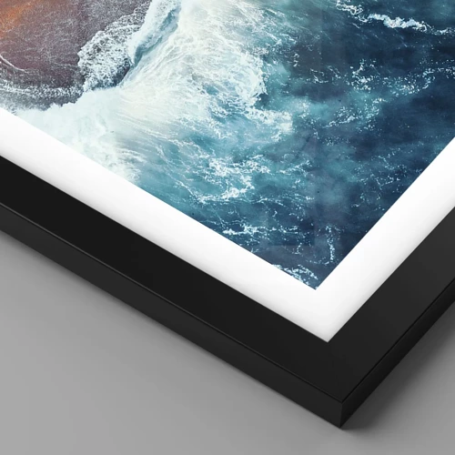 Poster in black frame - Touch of the Ocean - 30x30 cm