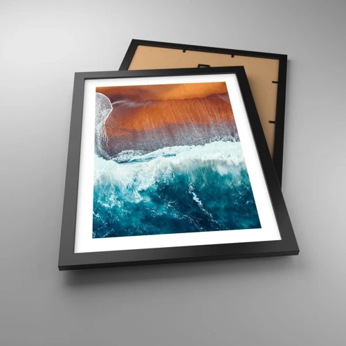 Poster in black frame - Touch of the Ocean - 30x40 cm