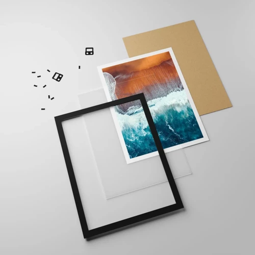 Poster in black frame - Touch of the Ocean - 30x40 cm