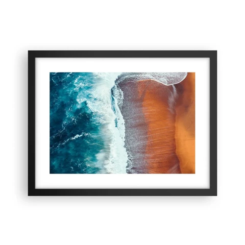 Poster in black frame - Touch of the Ocean - 40x30 cm