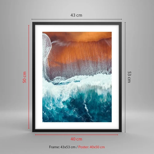 Poster in black frame - Touch of the Ocean - 40x50 cm