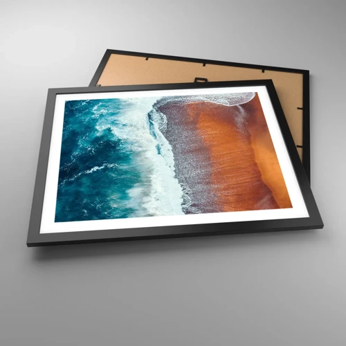 Poster in black frame - Touch of the Ocean - 50x40 cm