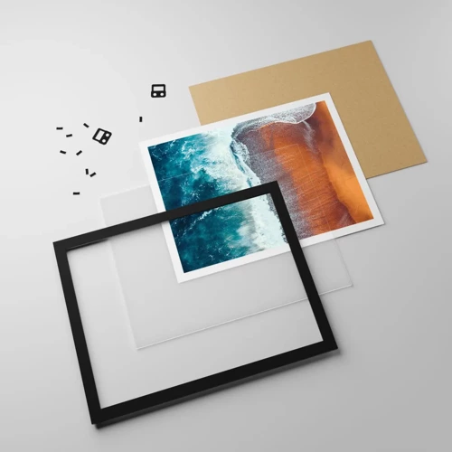 Poster in black frame - Touch of the Ocean - 50x40 cm