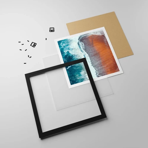 Poster in black frame - Touch of the Ocean - 50x50 cm