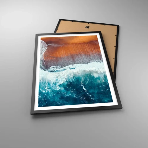 Poster in black frame - Touch of the Ocean - 50x70 cm