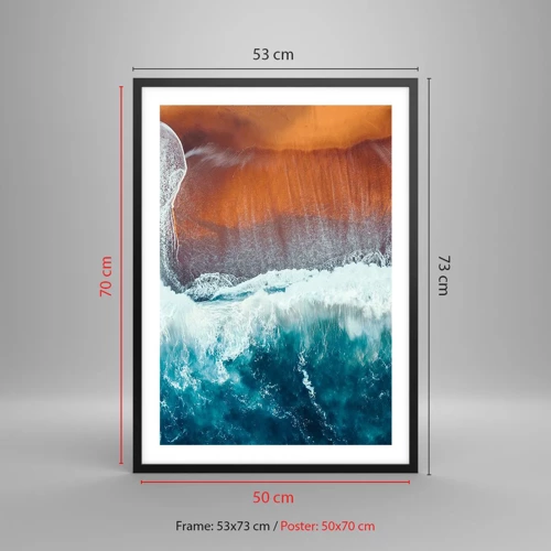 Poster in black frame - Touch of the Ocean - 50x70 cm