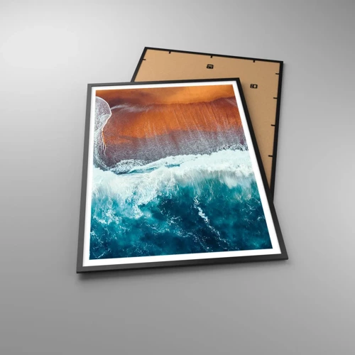 Poster in black frame - Touch of the Ocean - 70x100 cm