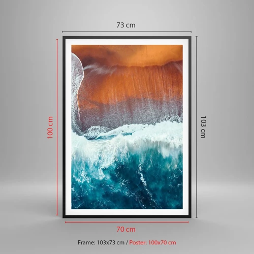 Poster in black frame - Touch of the Ocean - 70x100 cm