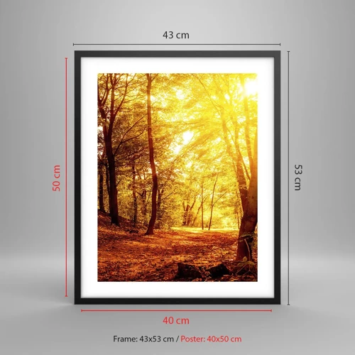 Poster in black frame - Towards Golden Plain - 40x50 cm