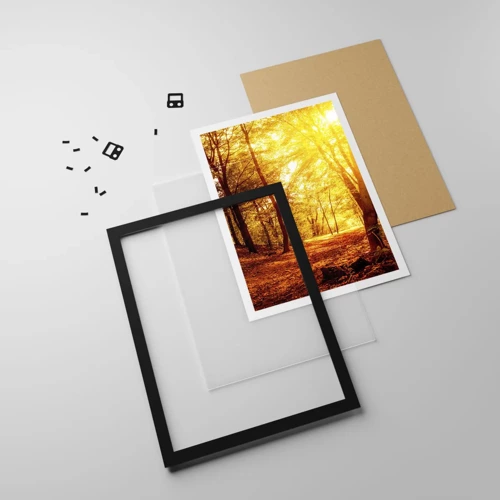 Poster in black frame - Towards Golden Plain - 40x50 cm