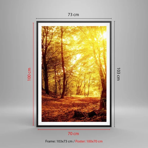 Poster in black frame - Towards Golden Plain - 70x100 cm