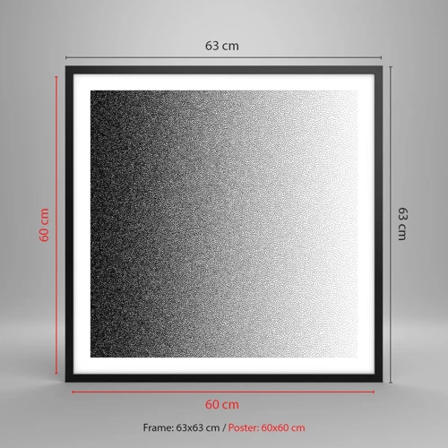 Poster in black frame - Towards Light - 60x60 cm