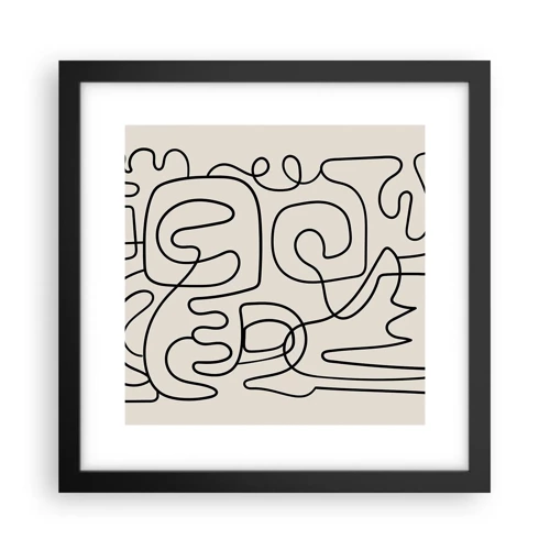 Poster in black frame - Tracing - 30x30 cm