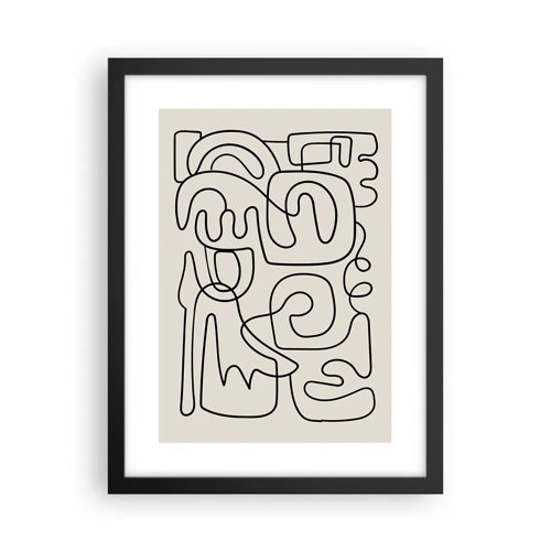 Poster in black frame - Tracing - 30x40 cm