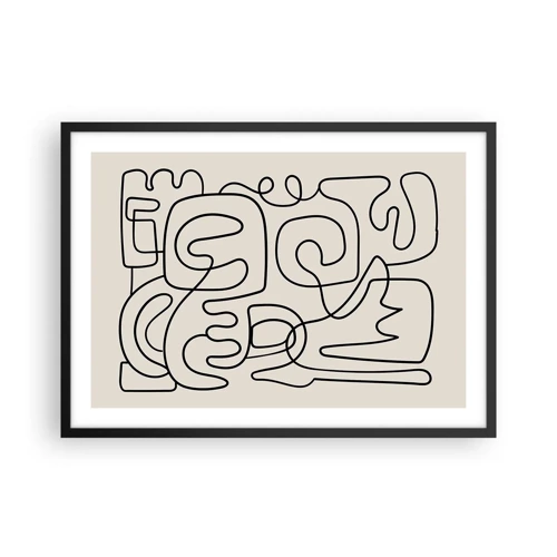 Poster in black frame - Tracing - 70x50 cm