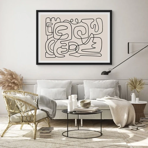 Poster in black frame - Tracing - 70x50 cm