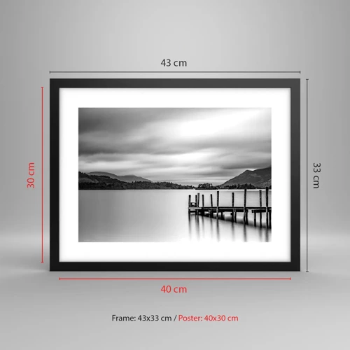 Poster in black frame - Tranquility and Power - 40x30 cm