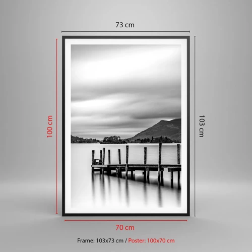 Poster in black frame - Tranquility and Power - 70x100 cm