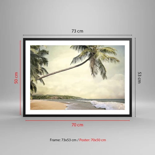 Poster in black frame - Tropical Dream - 70x50 cm