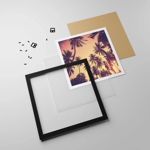 Poster in black frame - Tropical Variation - 50x50 cm