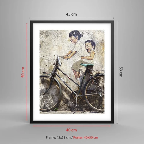 Poster in black frame - True or False? - 40x50 cm
