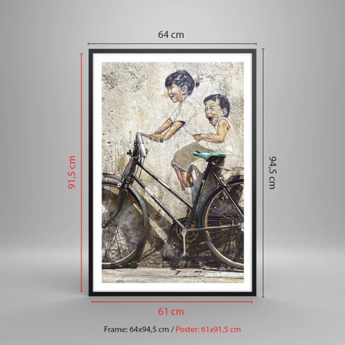 Poster in black frame - True or False? - 61x91 cm