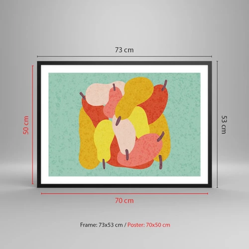 Poster in black frame - Try Summer Sun - 70x50 cm