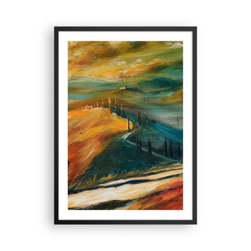 Poster in black frame - Tuscan Landscape - 50x70 cm