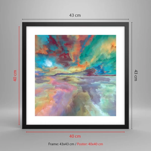Poster in black frame - Two Skies - 40x40 cm