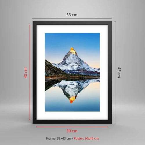 Poster in black frame - Two Worlds - 30x40 cm