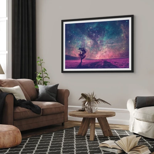 Poster in black frame - Under Magical Sky - 40x30 cm