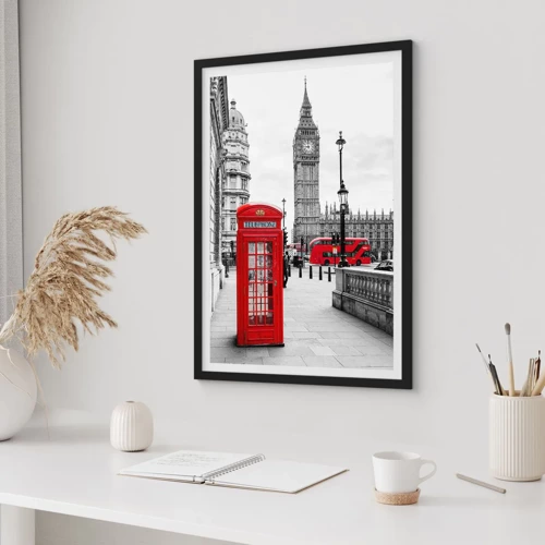 Poster in black frame - Undoubtedly London - 50x70 cm