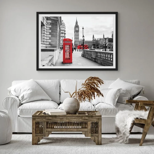 Poster in black frame - Undoubtedly London - 70x50 cm