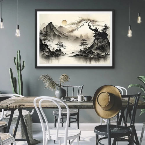 Poster in black frame - Unique Charm of the Orient - 100x70 cm