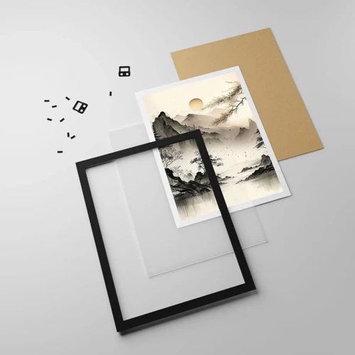 Poster in black frame - Unique Charm of the Orient - 40x50 cm
