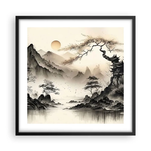 Poster in black frame - Unique Charm of the Orient - 50x50 cm