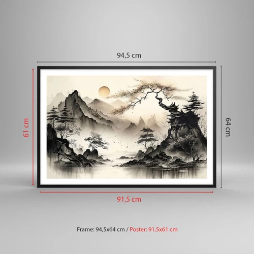 Poster in black frame - Unique Charm of the Orient - 91x61 cm