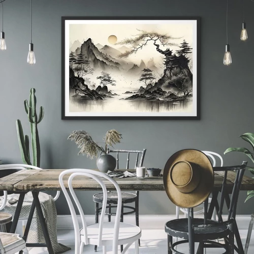 Poster in black frame - Unique Charm of the Orient - 91x61 cm