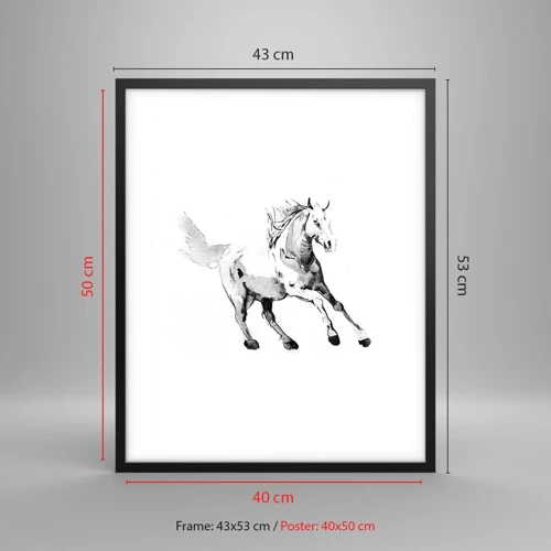 Poster in black frame - Untamed Soul - 40x50 cm