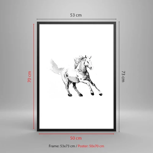 Poster in black frame - Untamed Soul - 50x70 cm