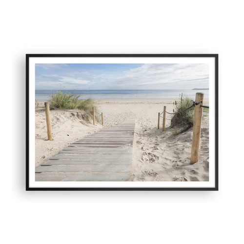 Poster in black frame - Until the Horizon - 100x70 cm