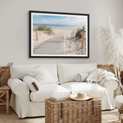 Poster in black frame - Until the Horizon - 100x70 cm