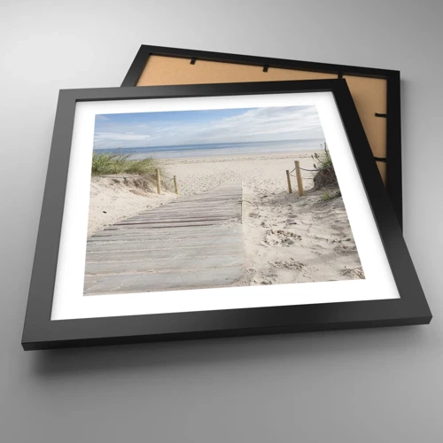 Poster in black frame - Until the Horizon - 30x30 cm