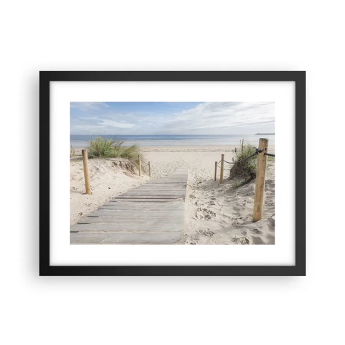 Poster in black frame - Until the Horizon - 40x30 cm