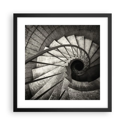 Poster in black frame - Up the Stairs and Down the Stairs - 40x40 cm