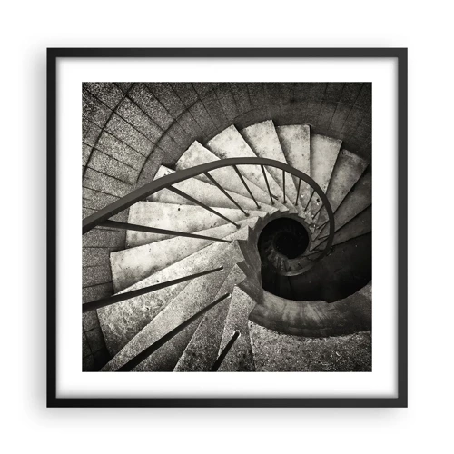 Poster in black frame - Up the Stairs and Down the Stairs - 50x50 cm