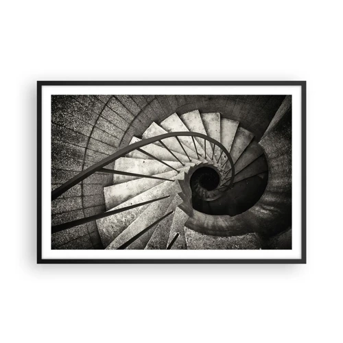 Poster in black frame - Up the Stairs and Down the Stairs - 91x61 cm