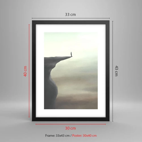 Poster in black frame - Upwards, Naturally! - 30x40 cm